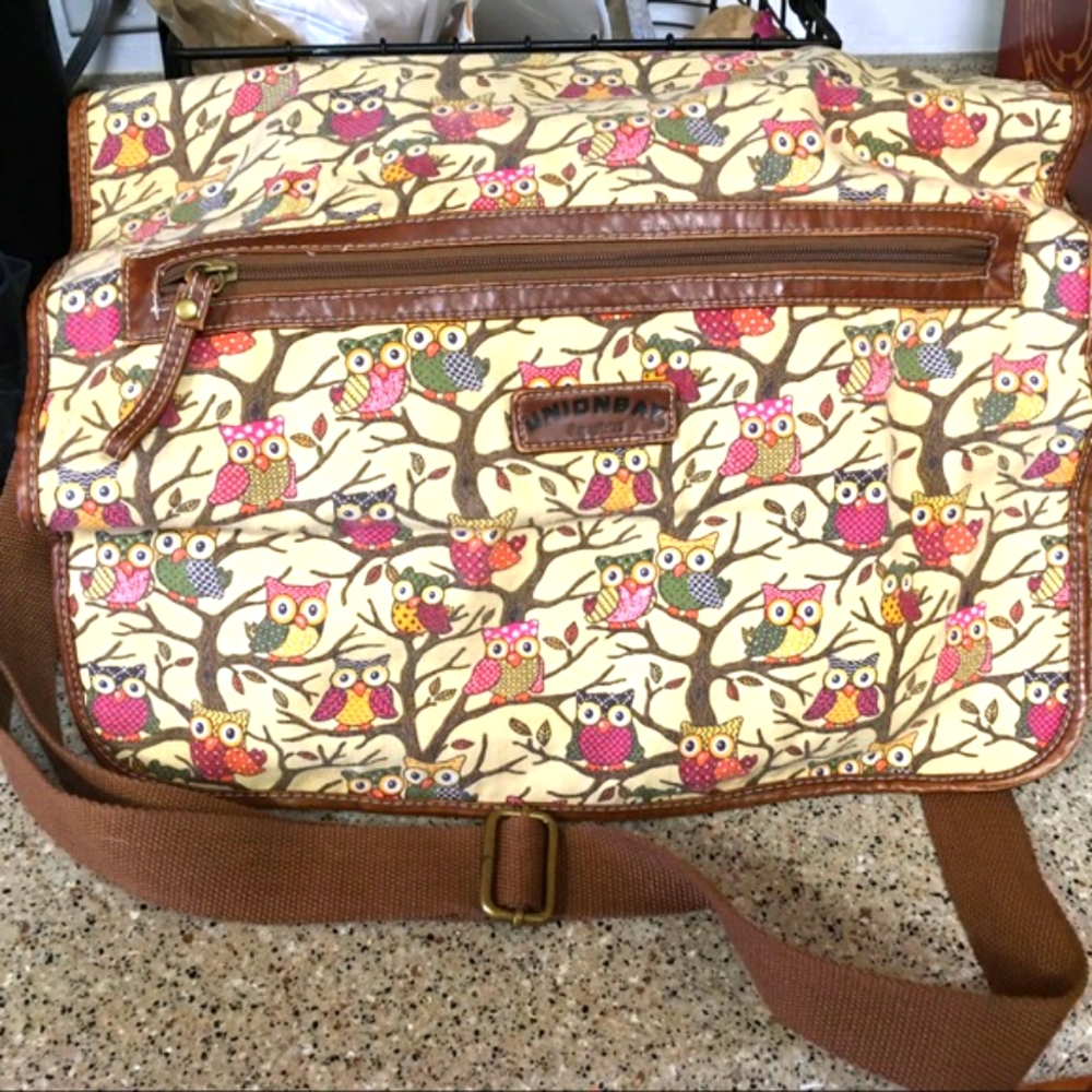 UNION BAY OWLS boho travel bag school bag diaper bag